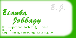 bianka jobbagy business card